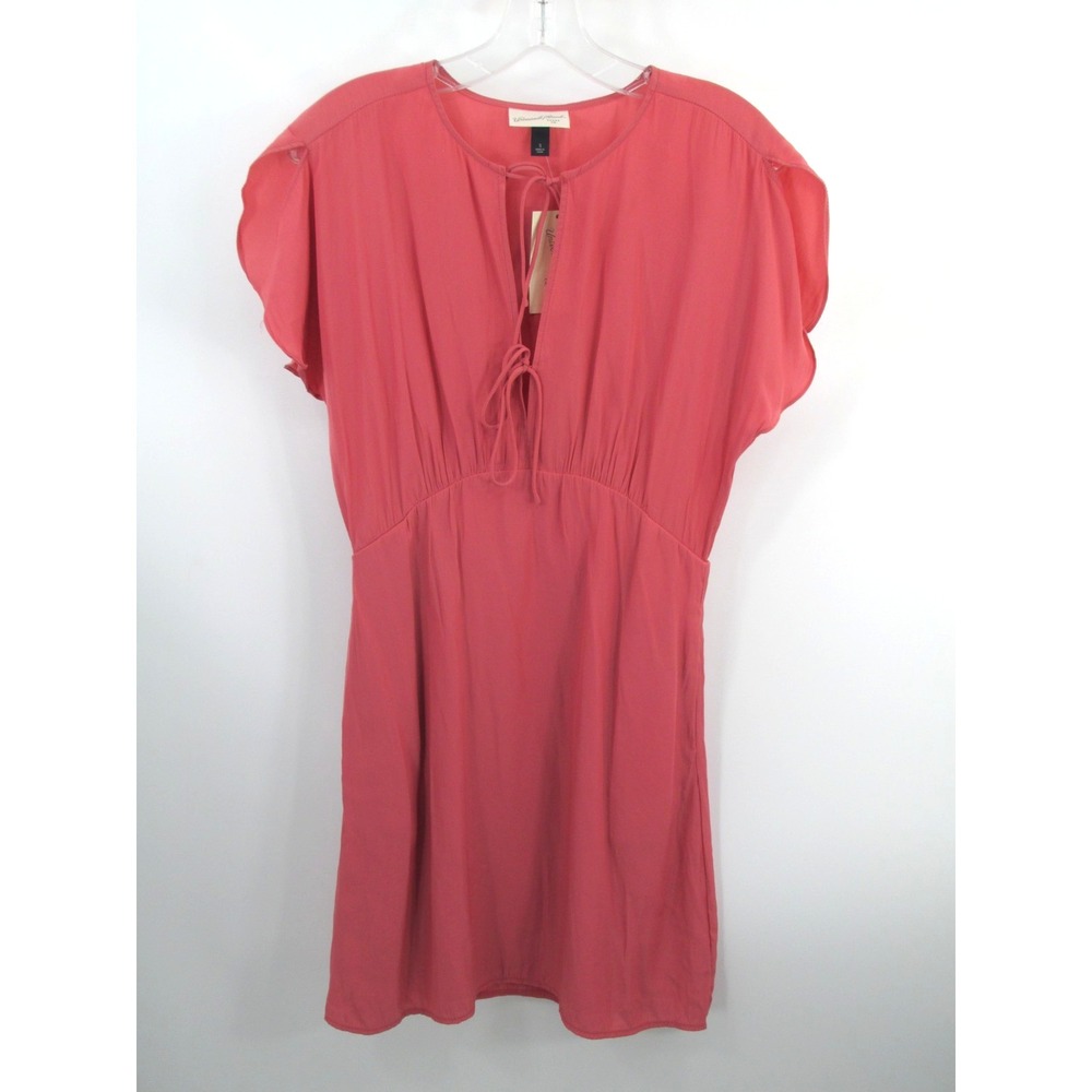 NWT UNIVERSAL THREAD Midi Shift Dress Women Small Pink Flowy Fairy Lined Pockets